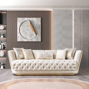 Daphne Ivory Velvet Sofa & Loveseat