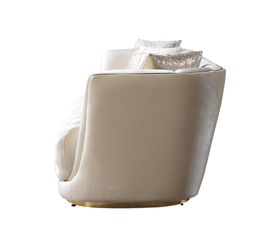 Daphne Ivory Velvet Sofa & Loveseat