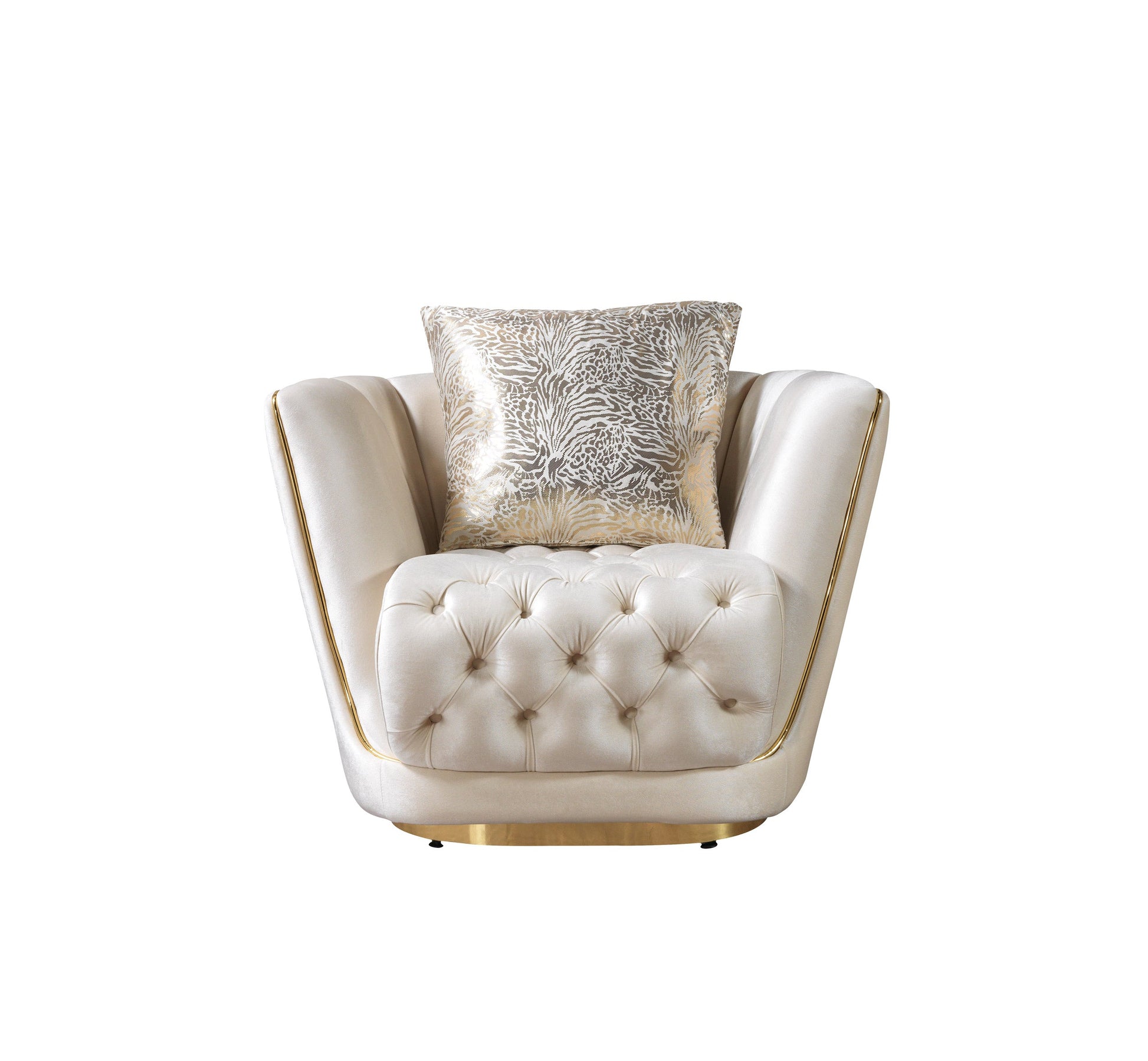 Daphne Ivory Velvet Sofa & Loveseat