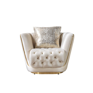 Daphne Ivory Velvet Chair