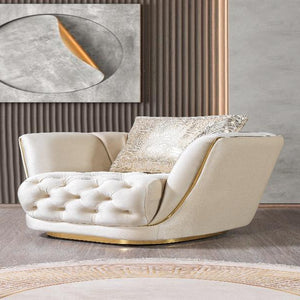 Daphne Ivory Velvet Chair