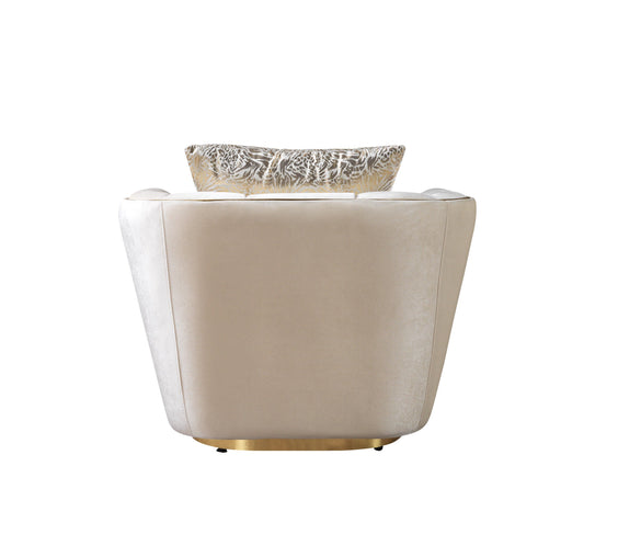 Daphne Ivory Velvet Sofa & Loveseat