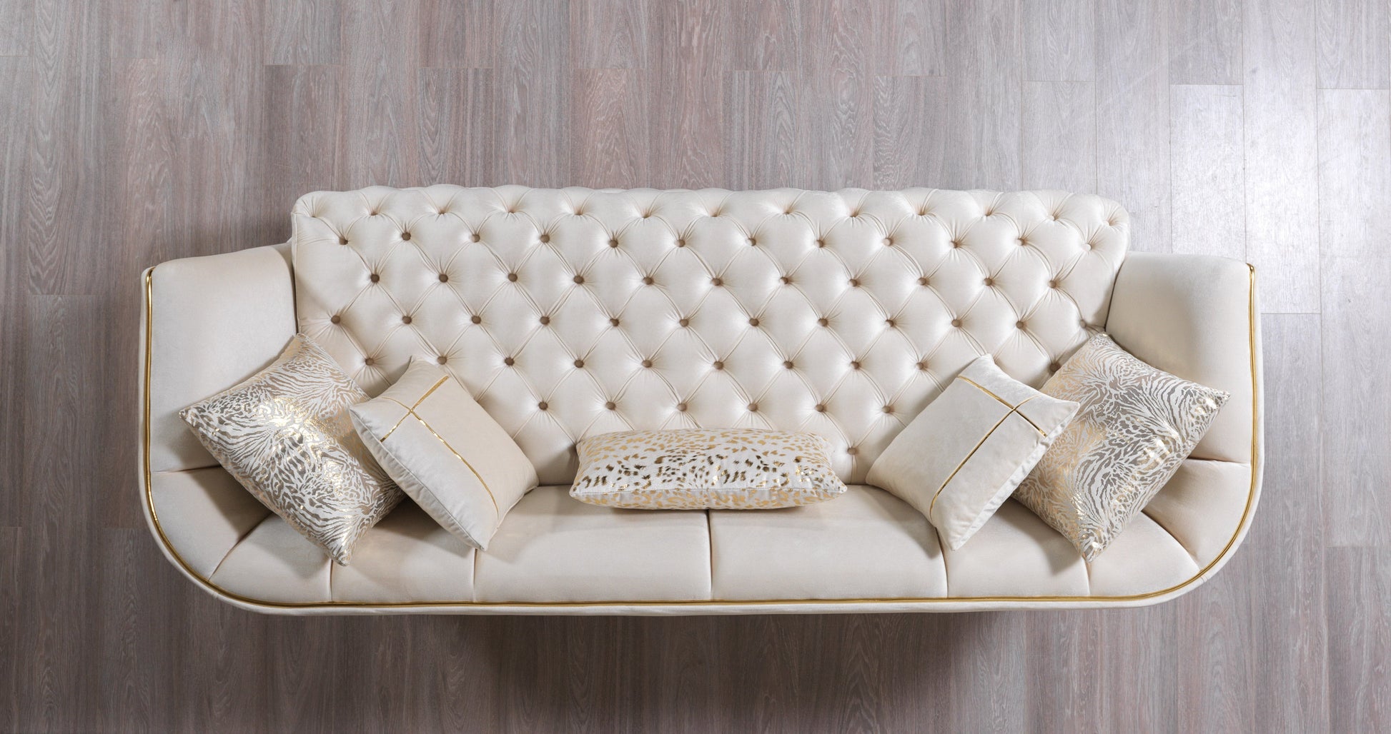 Daphne Ivory Velvet Sofa & Loveseat