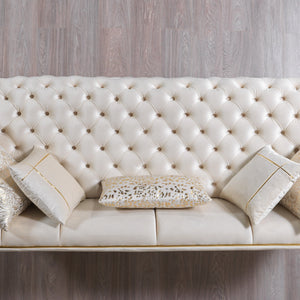 Daphne Ivory Velvet Sofa & Loveseat