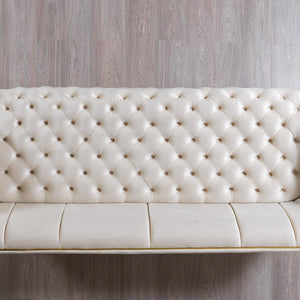 Daphne Ivory Velvet Sofa & Loveseat