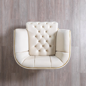 Daphne Ivory Velvet Sofa & Loveseat