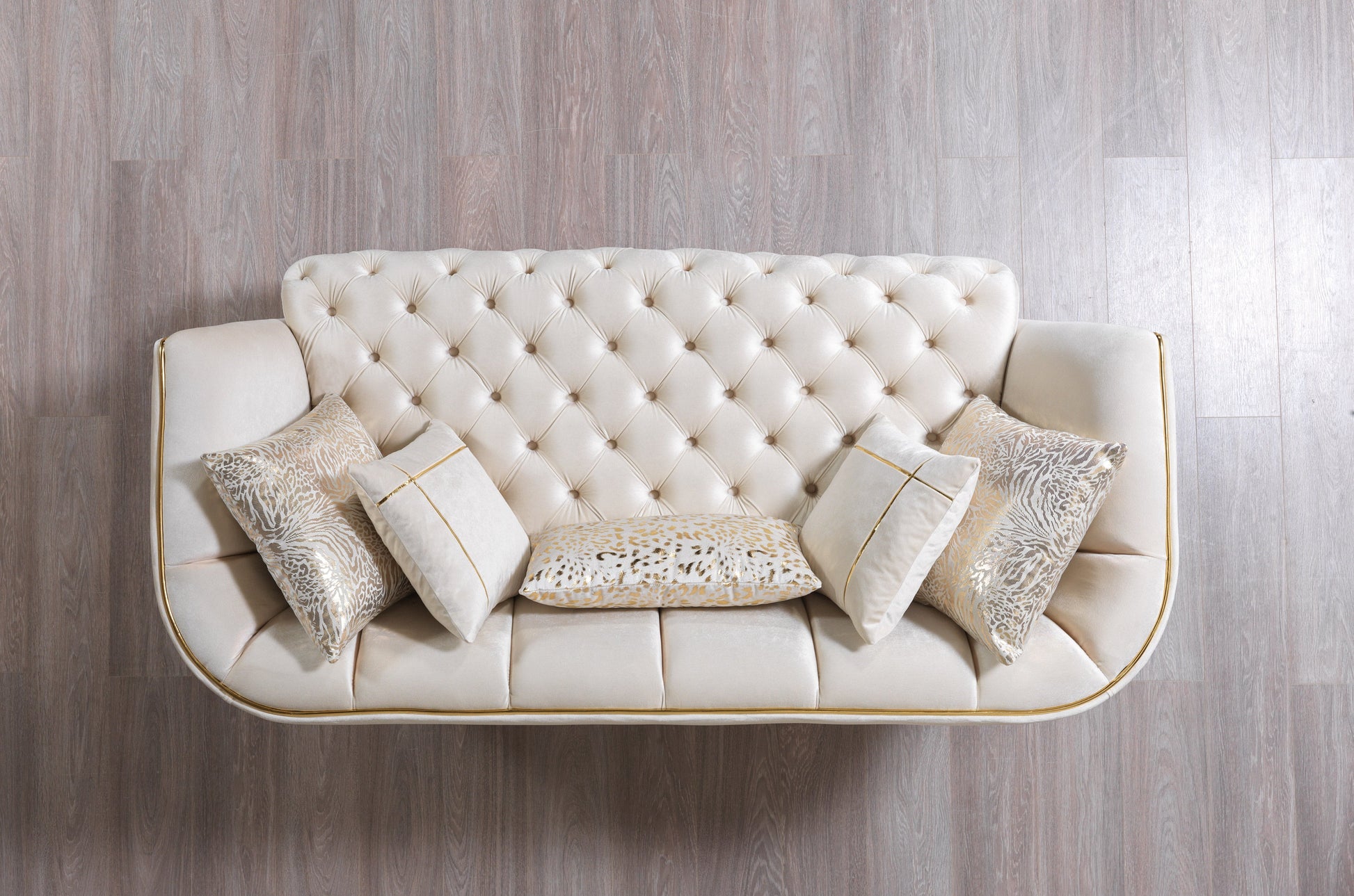 Daphne Ivory Velvet Sofa & Loveseat