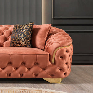 Lupino Orange Velvet Sofa 95