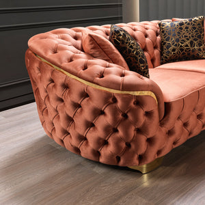 Lupino Orange Velvet Sofa 95