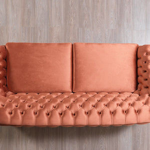 Lupino Orange Velvet Sofa 95