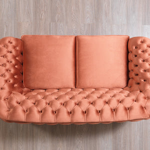 Lupino Orange Velvet Sofa 95