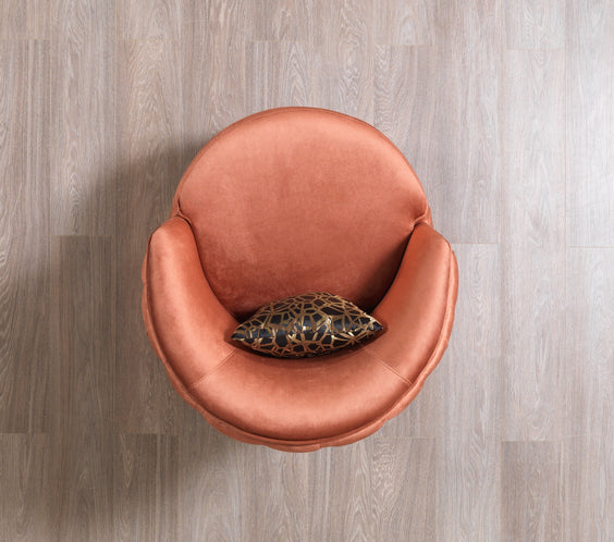 Lupino Orange Velvet Chair