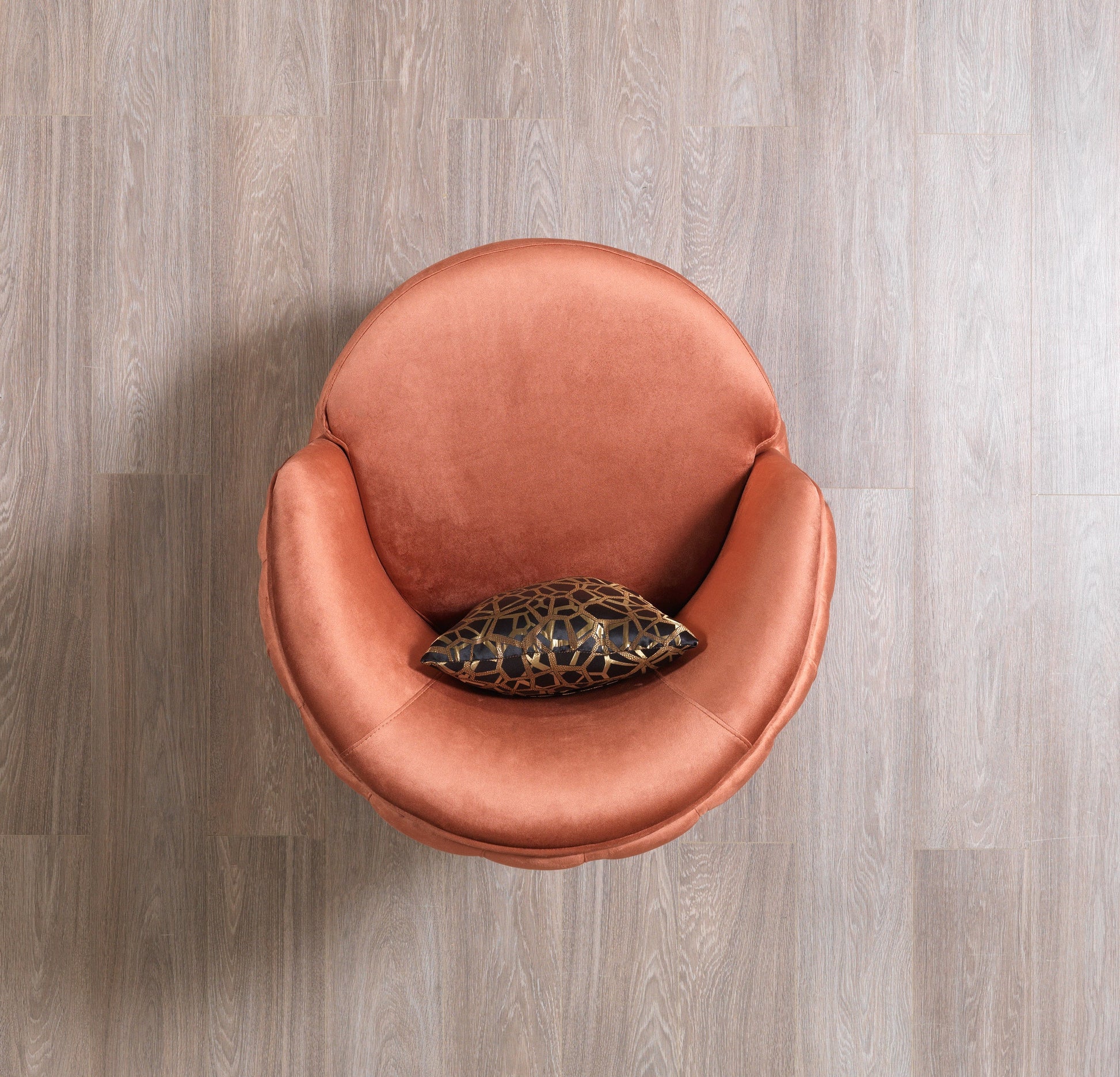 Lupino Orange Velvet Chair