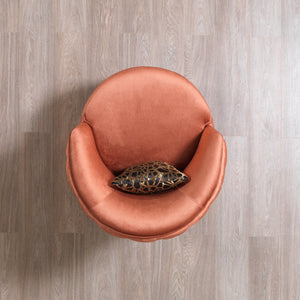 Lupino Orange Velvet Chair