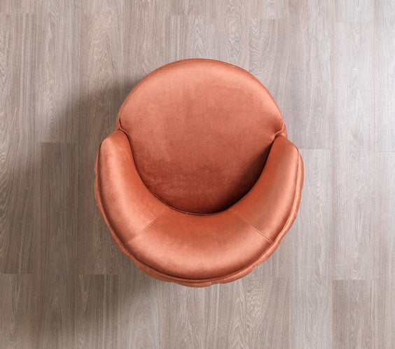 Lupino Orange Velvet Chair