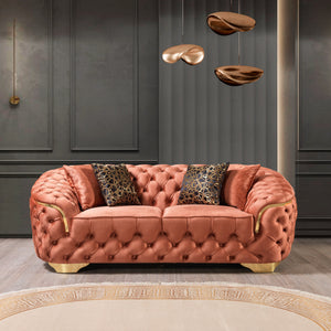 Lupino Orange Velvet Sofa 95