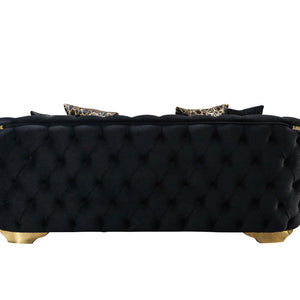 Lupino Black Velvet Sofa 95