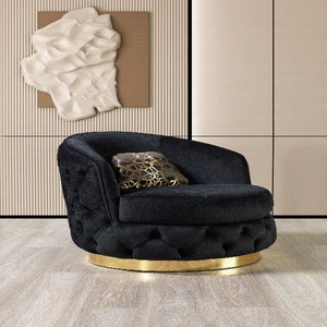 Lupino Black Velvet Chair