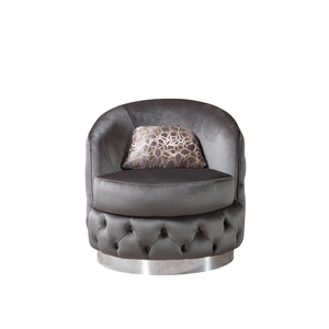 Lupino Gray Velvet Chair