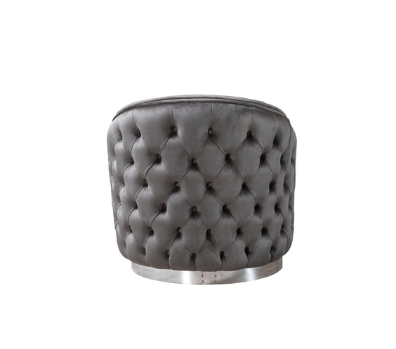 Lupino Gray Velvet Chair