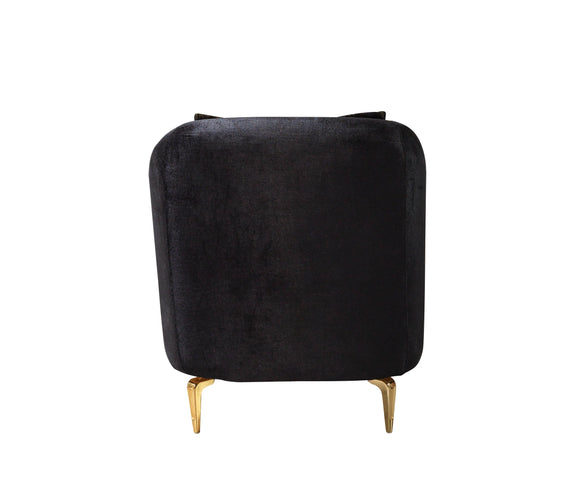Santana Black Velvet Sofa 89
