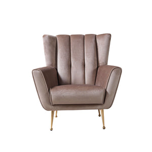 Merida Coffee Velvet Chair