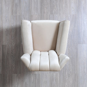 Merida Ivory Velvet Chair