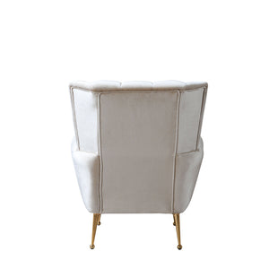 Merida Ivory Velvet Chair