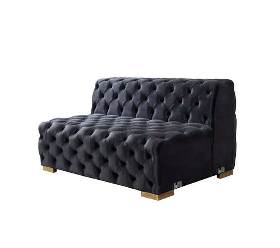 Neva Black Velvet Double Chaise 138