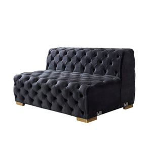 Neva Black Velvet Double Chaise 138