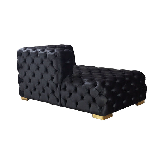 Neva Black Velvet Double Chaise 138