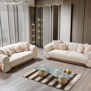 Destina Ivory Boucle Sofa 96