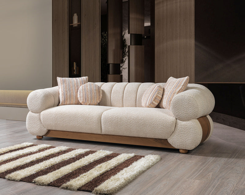 Destina Ivory Boucle Sofa 96" & Loveseat 81