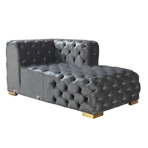 Neva Gray Velvet Double Chaise 138