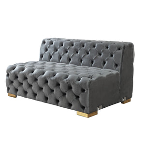 Neva Gray Velvet Double Chaise 138