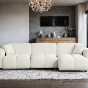 Plush, spacious sand sectional for stylish comfort. Perfect for any décor. Shop now at Moda Home Furniture for elegant living room solutions.