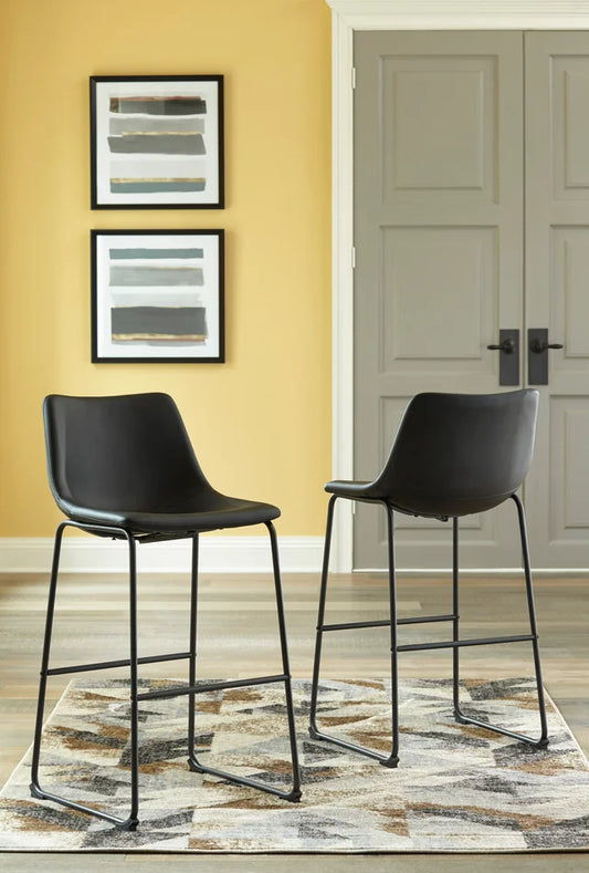Pub-height black barstool set with modern design – Moda Home Furniture