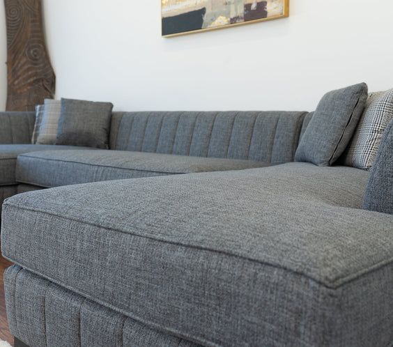 Grayson Gray Linen Double Chaise 141
