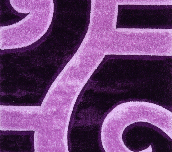 3D Shaggy PURPLE Area Rug - 3D666