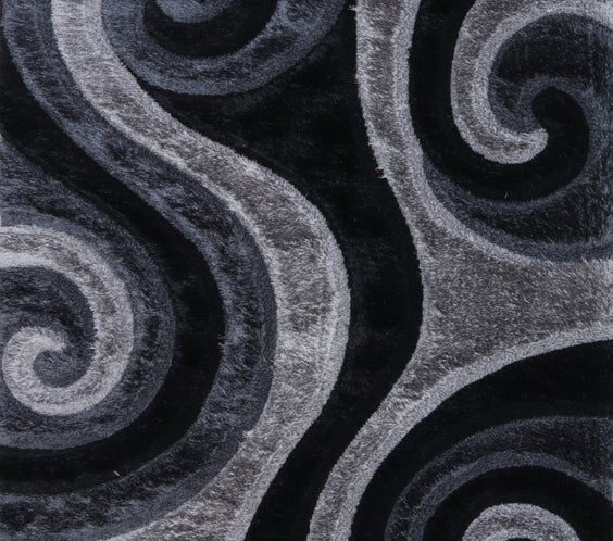 3D Shaggy GRAY Area Rug - 3D555