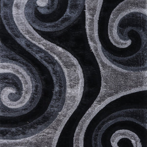 3D Shaggy GRAY Area Rug - 3D555