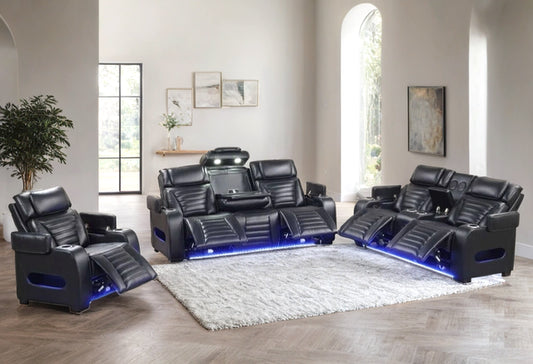 Modern comfort meets sleek design with the TOKYO 3PC Black Power Reclining Set. Shop now at Moda Home for luxury seating and bold style.