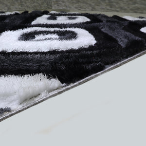 3D Shaggy GRAY-BLACK Area Rug - 3D151