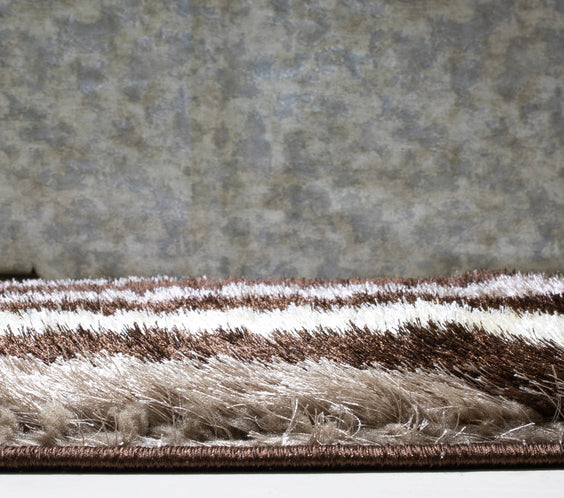 3D Shaggy BROWN Area Rug - 3D444