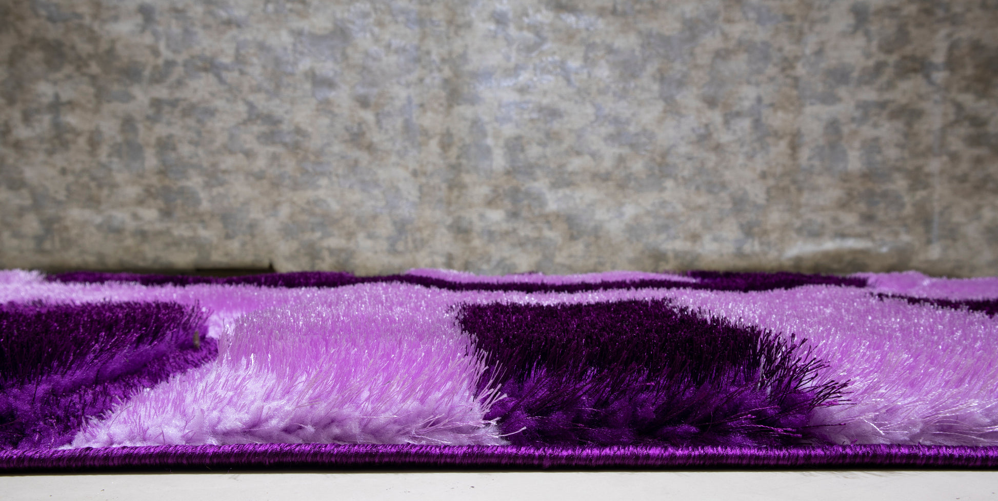 3D Shaggy PURPLE Area Rug - 3D666