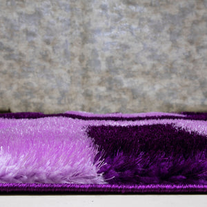 3D Shaggy PURPLE Area Rug - 3D666