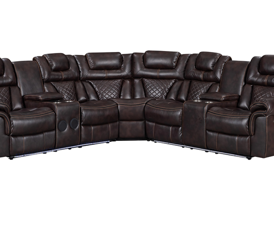 Alexa Brown Reclining Sectional