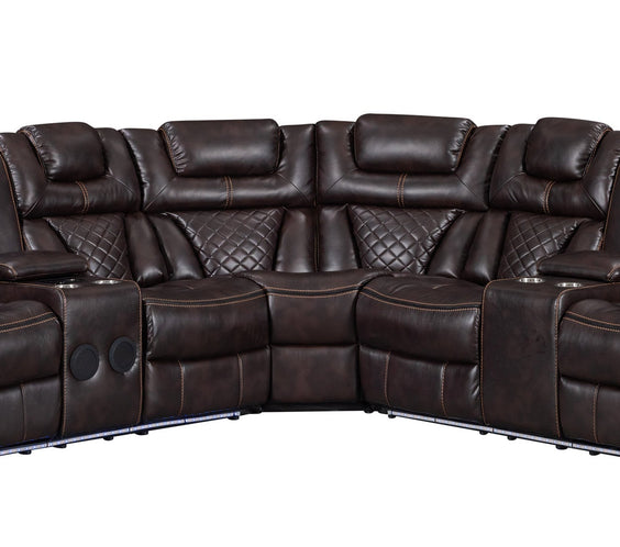 Alexa Brown Reclining Sectional