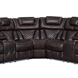 Alexa Brown Reclining Sectional