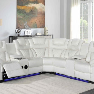 Alexa White Reclining Sectional